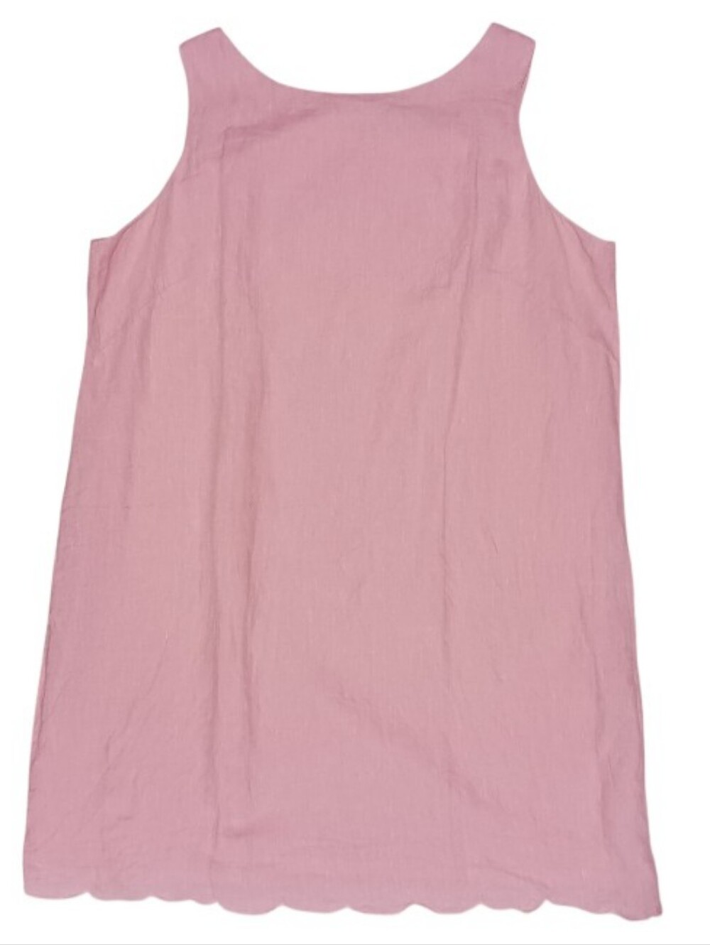 Talbots Luxe Linen Scallop Hem Shift Dress - Picture 2 of 9